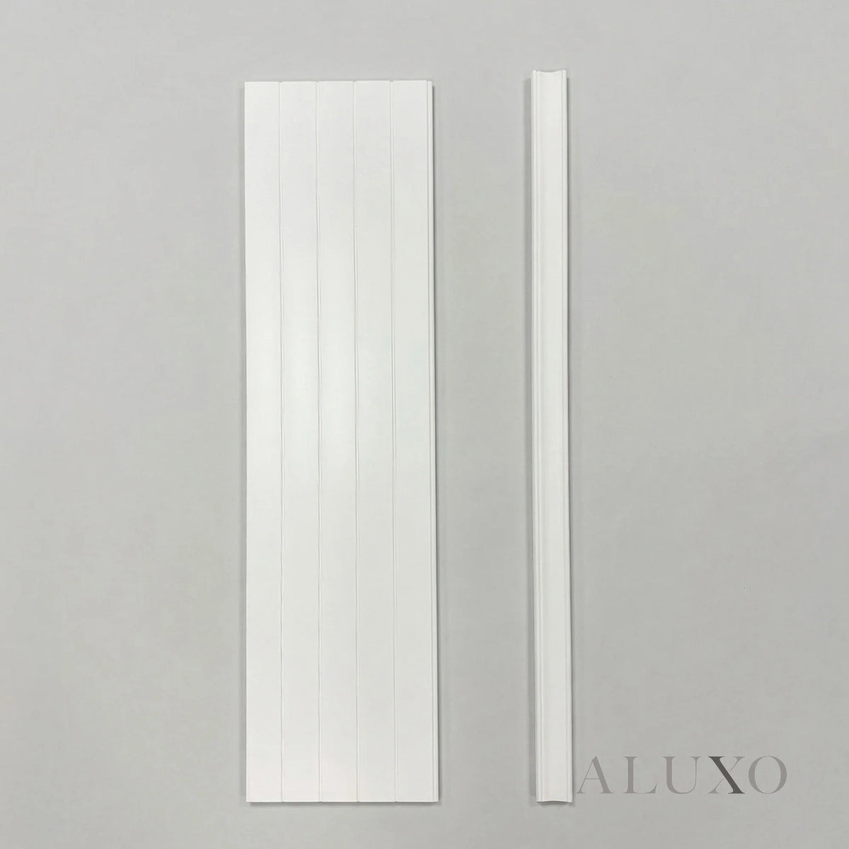 Pre-Cut Wainscoting Wall Panel Kit - Slat White (196cm x 101cm) | Ready-to-Install Modern Half Wall Panelling