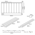 Pre-Cut Wainscoting Wall Panel Kit - Wave Walnut (196cm x 100cm) | Ready-to-Install Scalloped Half-Wall