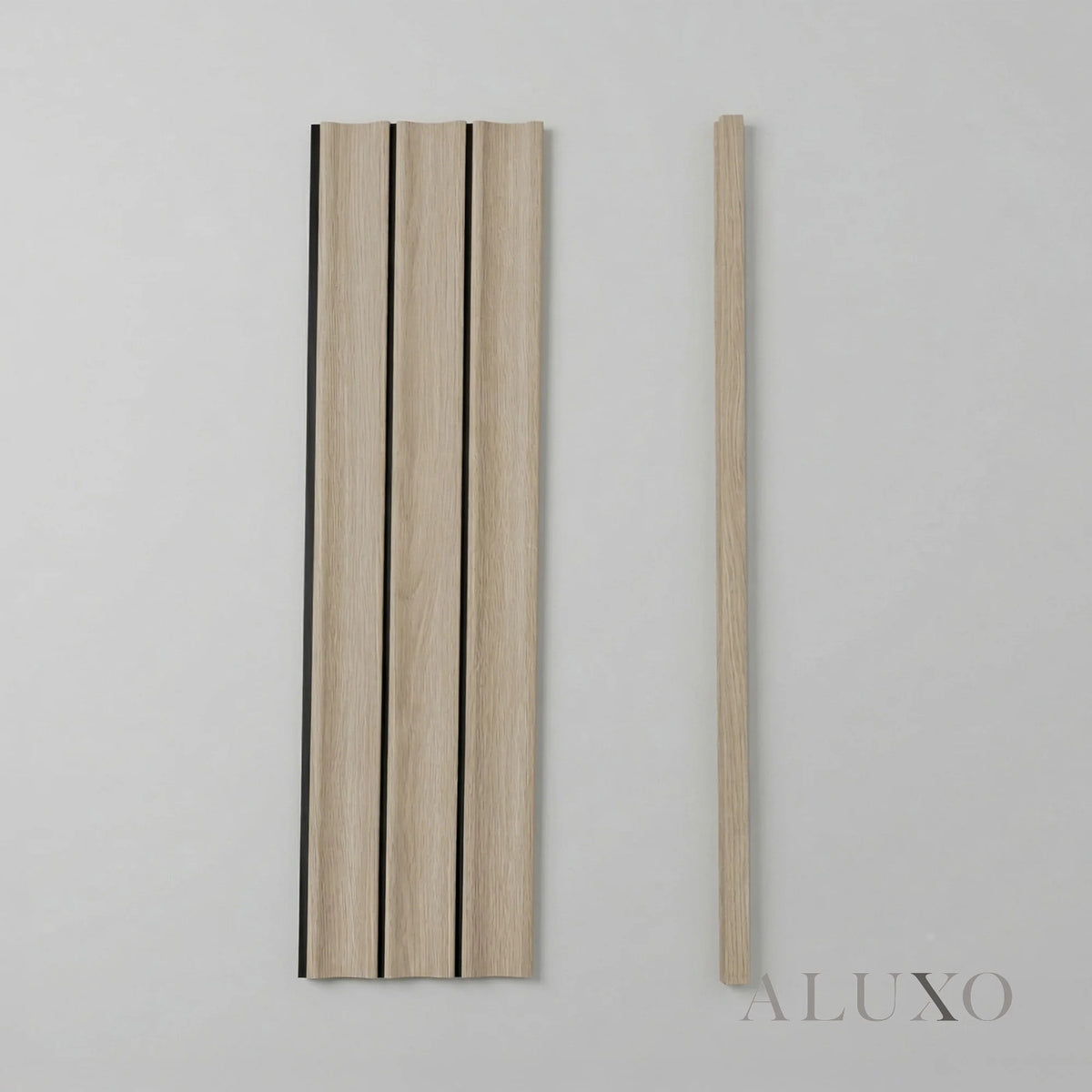 Pre-Cut Wainscoting Wall Panel Kit - Wave Light Oak (196cm x 100cm) | Ready-to-Install Scalloped Half-Wall