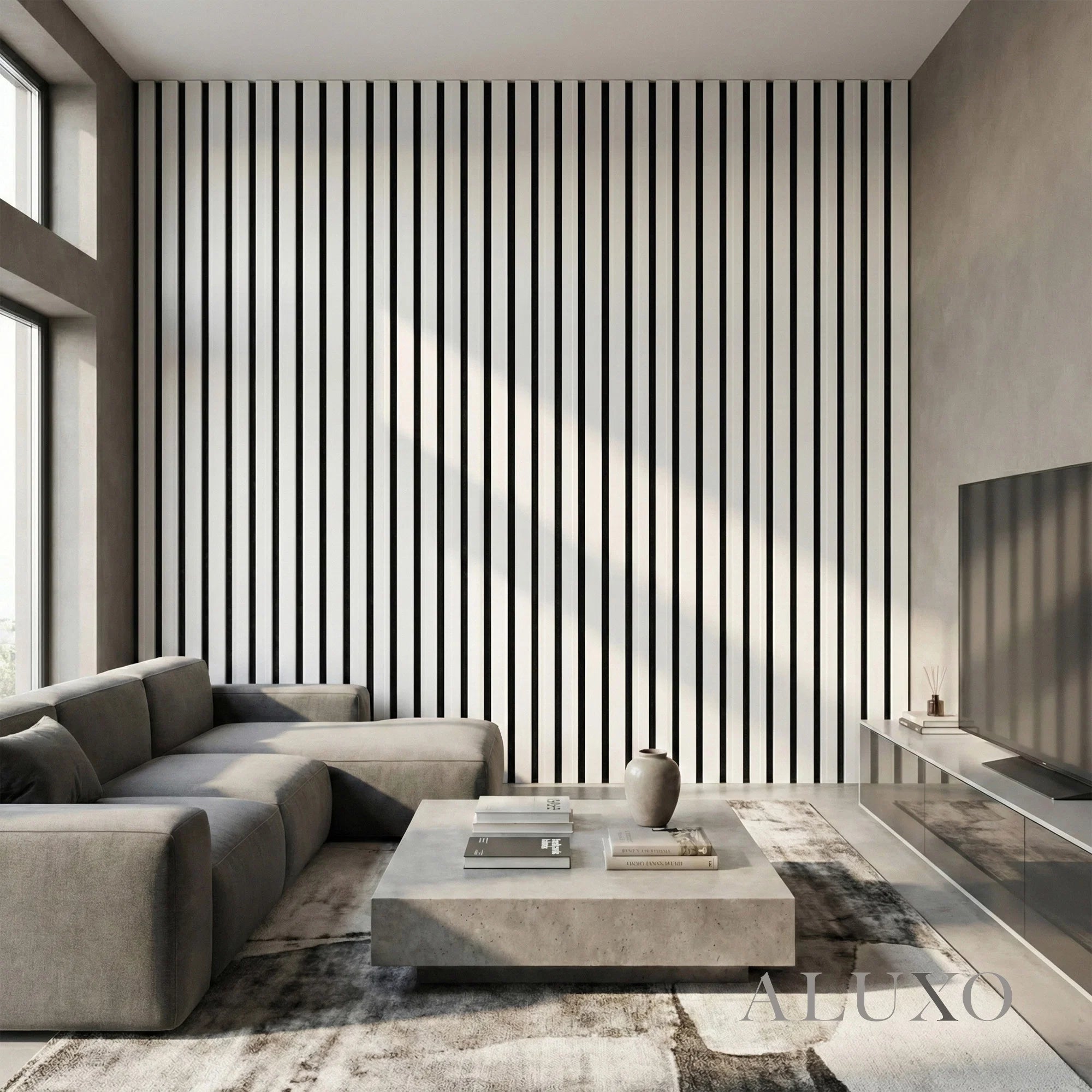 Panelux™ Pro Wide Grey Coloured Wall Panel | 3-Sided Wrap Design 240cm x 30cm (Set of 2)
