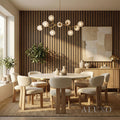 Panelux™ Pro Wide 3-Sided Wood Veneer Walnut Wall Panels - 240cm x 30cm (Set Of 2)