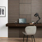Walnut Wooden Acoustic Wall Panels – 60cm x 60cm Wall Cladding UK