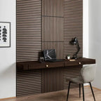 Walnut Wooden Acoustic Wall Panels – 60cm x 60cm Wall Cladding UK