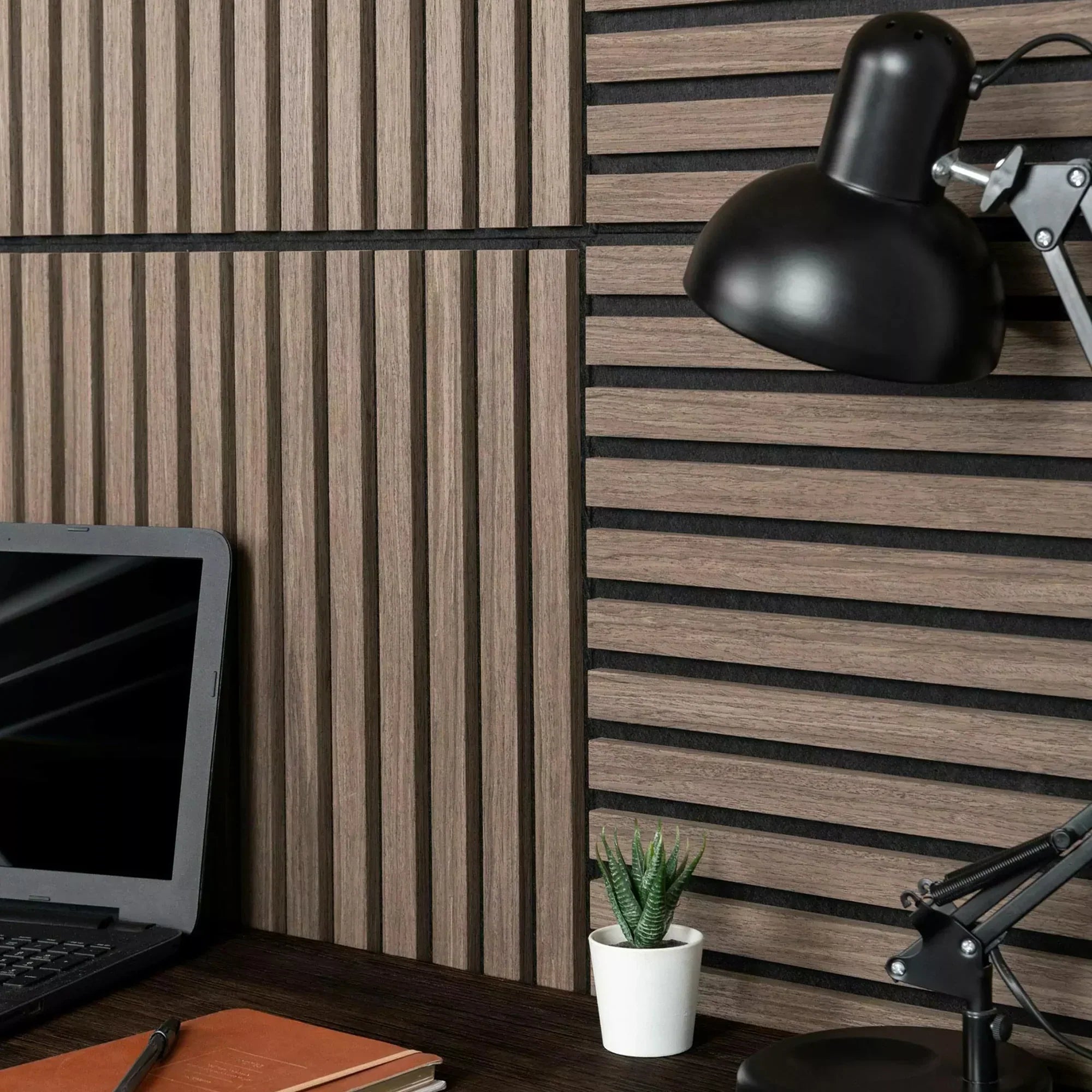 Walnut Wooden Acoustic Wall Panels – 60cm x 60cm Wall Cladding UK