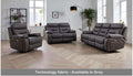Renzo Grey Recliner Sofa Suite 3 Seater + 2 Armchairs Electric USB