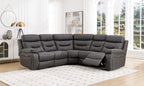 Renzo Grey Recliner Sofa Suite 3 Seater + 2 Armchairs Electric USB