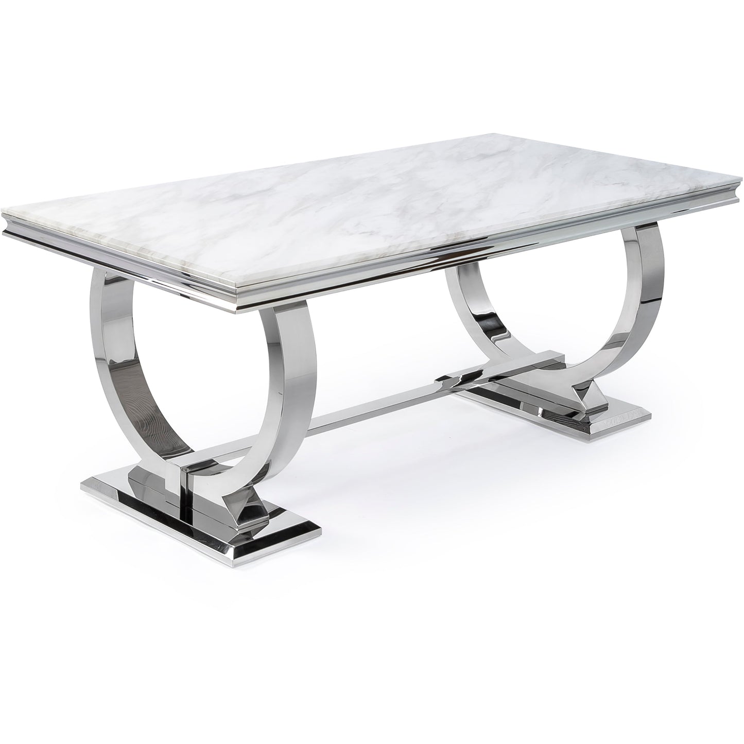 Ariana Marble 1.8M Dining Table And Cheshire Velvet Knocker Dining Chairs Or Bench