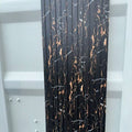 Black & Gold PVC Slatted Wall Panels – Waterproof Wood Effect Finish
