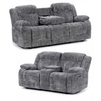 Unico Range Electric Power Grey Fabric Recliners 3, 2 Seater Armchair