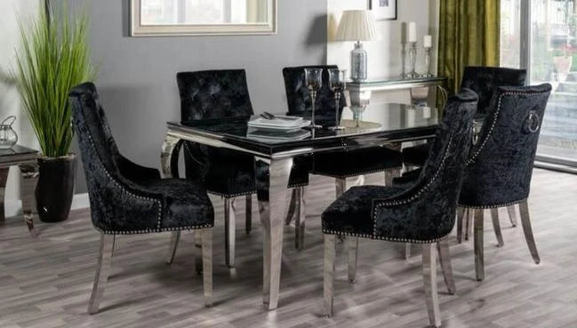 Lewis Glass Top Dining Table White