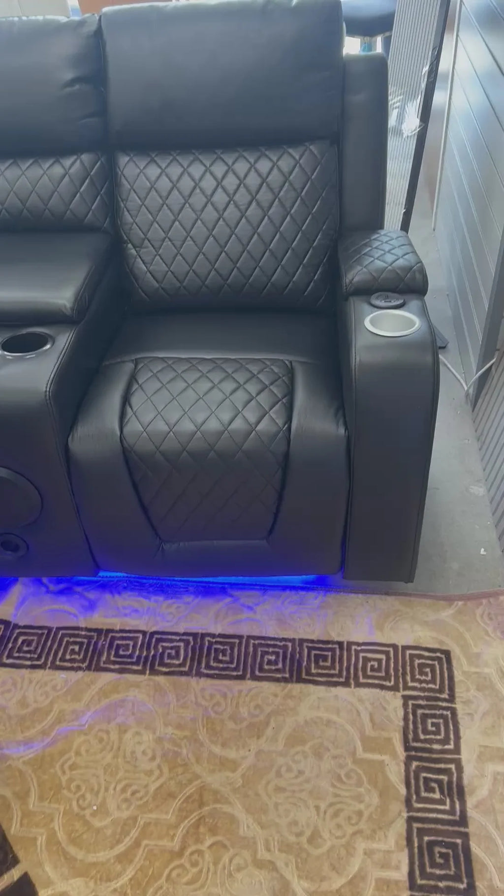 Rio 3 Seater Recliner Sofa Electric- 2 Seater Recliner Sofa Electric Black