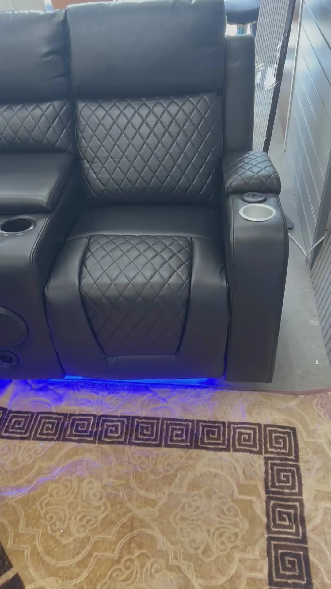 Rio 3 Seater Recliner Sofa Electric- 2 Seater Recliner Sofa Electric Black