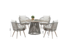 Cove 4 Seater Garden Dining Set – Natural Polyrattan Outdoor Dining Furniture UK