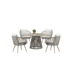 Cove 4 Seater Garden Dining Set – Natural Polyrattan Outdoor Dining Furniture UK