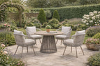 Cove 4 Seater Garden Dining Set – Natural Polyrattan Outdoor Dining Furniture UK
