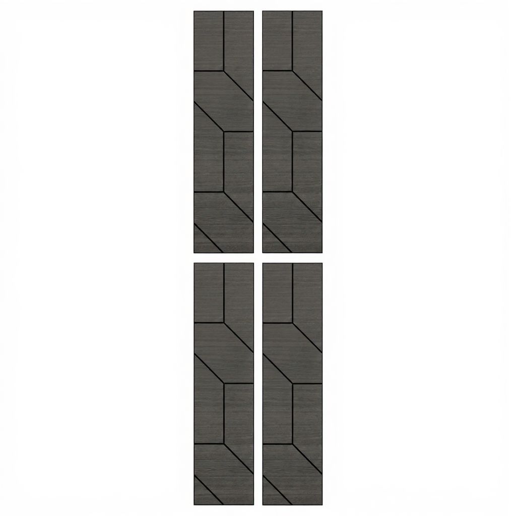 Panelux™ Lite Wedge Acoustic Wall Panels - 120x30cm (Set of 4) | Self Adhesive, 5 Colours