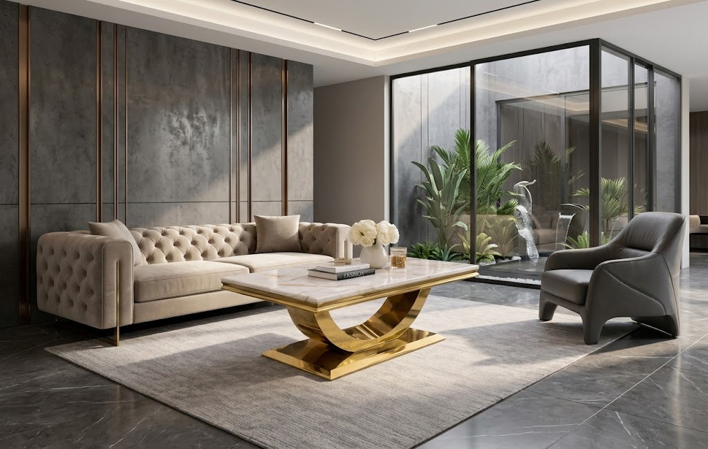 London Marble Coffee Table – Modern UK Living Room Table
