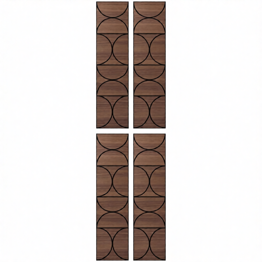 Panelux™ Lite Halo Acoustic Wall Panels - 120x30cm (Set of 4) | Self Adhesive, 5 Colours