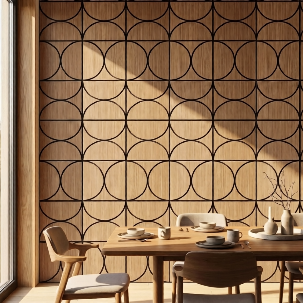 Panelux™ Lite Halo Acoustic Wall Panels - 120x30cm (Set of 4) | Self Adhesive, 5 Colours