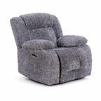 Unico Range Electric Power Grey Fabric Recliners 3, 2 Seater Armchair