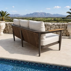 Hemera 5 Seater Outdoor Lounge Set – Wood Effect Aluminium Garden Furniture