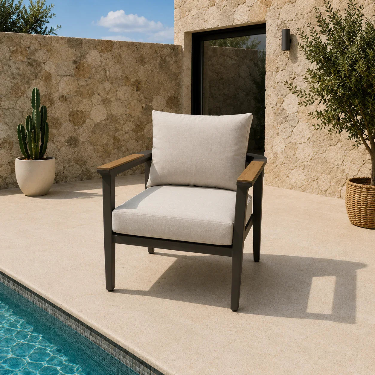 Hemera 6 Seater Garden Dining Set – Modern Aluminium Patio Table & Chairs UK