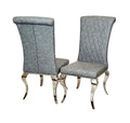Pair of 2 Nicole Dark Grey PU Leather Chair