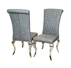 Pair of 2 Nicole Dark Grey PU Leather Chair