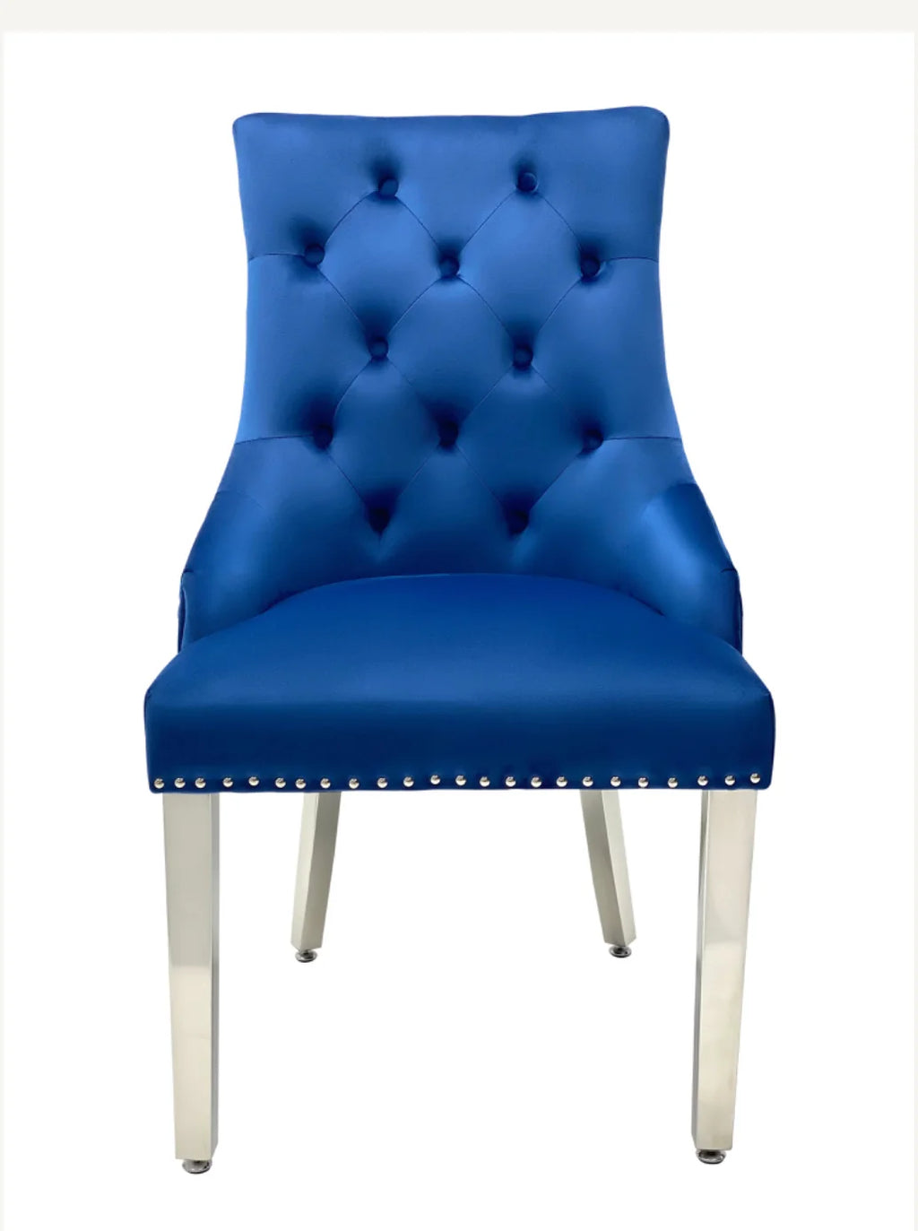 Pair Of 2 Majestic Blue Lion Knocker Chair