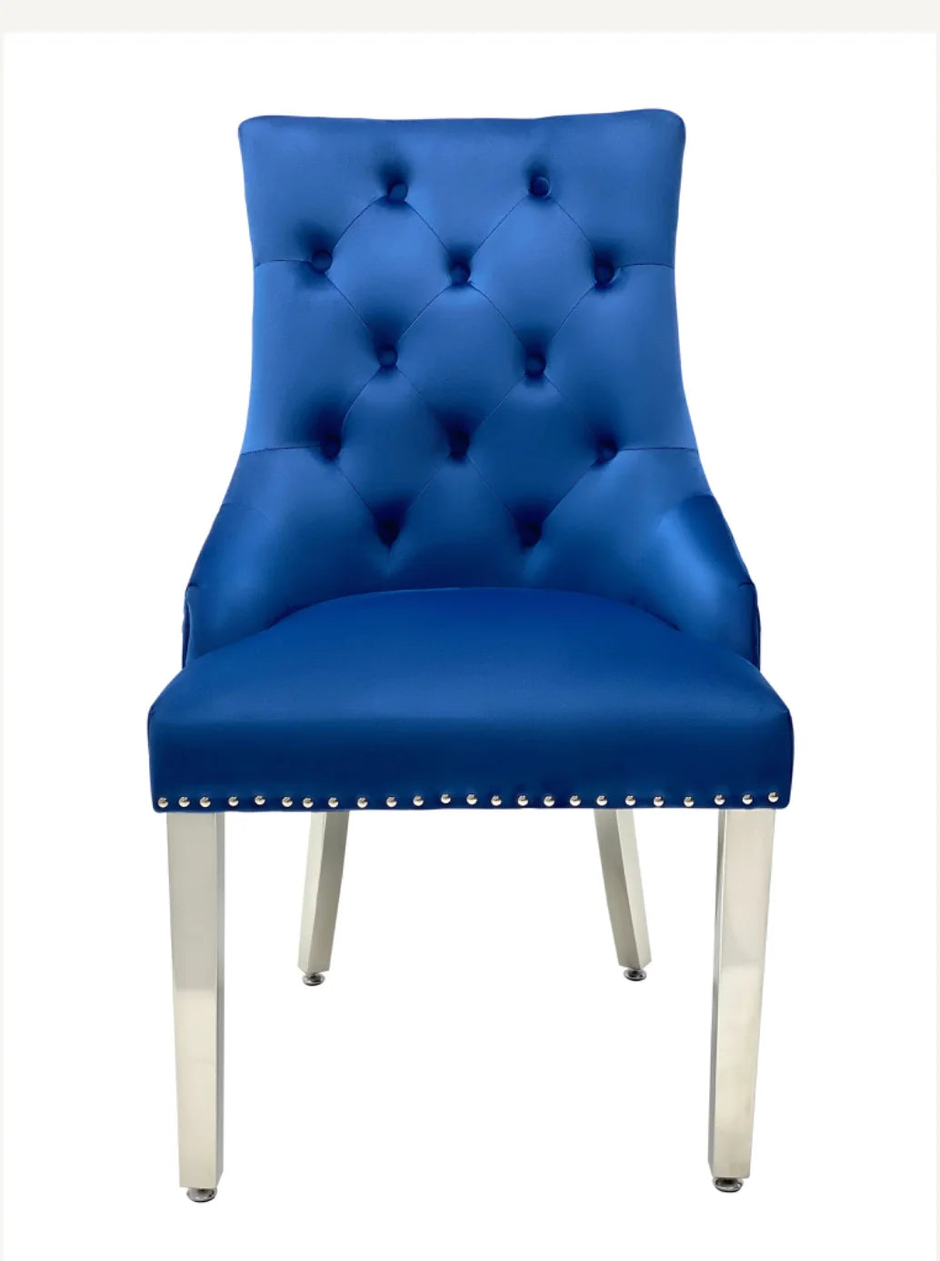 Pair Of 2 Majestic Blue Lion Knocker Chair
