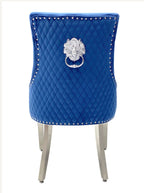 Pair Of 2 Majestic Blue Lion Knocker Chair