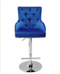Majestic Blue Lion Knocker Bar Stool