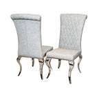Pair Of 2 Nicole Light Grey Pu Leather Chair