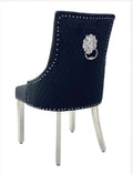 Majestic Black Lion Knocker Dining Chaird | Order 2-4-6-8