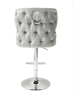 Pair Of 2 | Valentino Silver Lion Knocker Bar Stool
