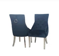 Pair of 2 Valencia Black Ring Knocker Chair