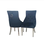 Pair of 2 Valencia Black Ring Knocker Chair