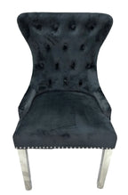 Pair of 2 Chelsea Black Lion Knocker Chair