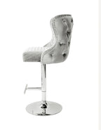 Pair Of 2 | Valentino Silver Lion Knocker Bar Stool