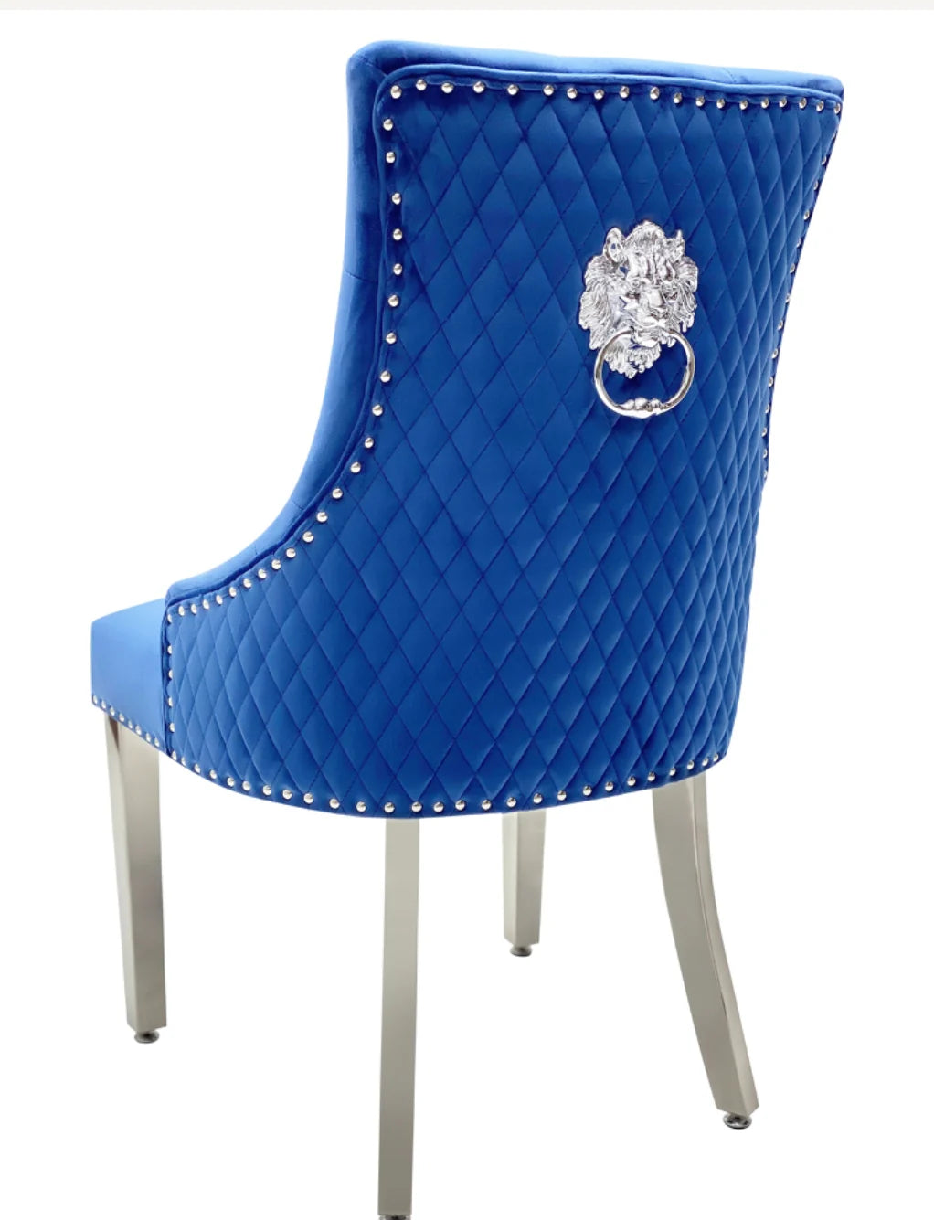 Pair Of 2 Majestic Blue Lion Knocker Chair
