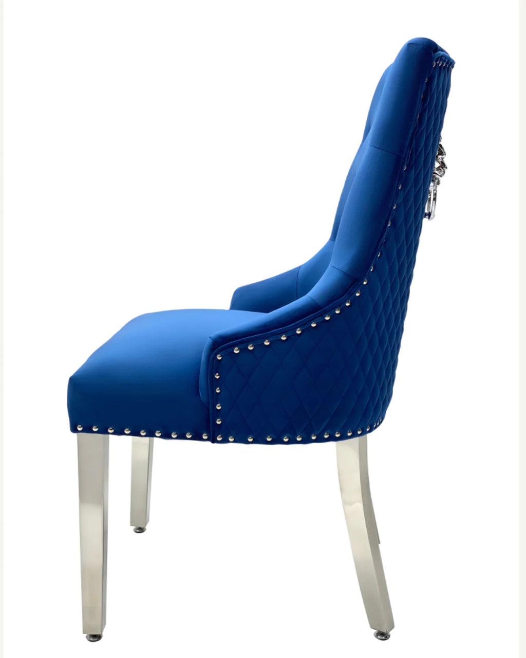 Pair Of 2 Majestic Blue Lion Knocker Chair