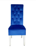 Pair of 2 Sofia Blue Dining Chair Lion Knocker