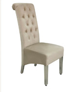 Pair of 2 Sofia Mink Lion Knocker Chairs