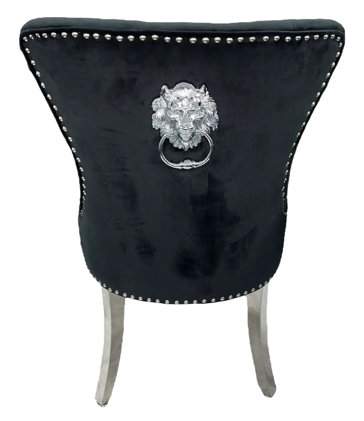 Pair of 2 Chelsea Black Lion Knocker Chair