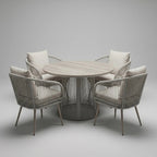 Cove 4 Seater Garden Dining Set – Natural Polyrattan Outdoor Dining Furniture UK