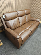 Fonte 3 & 2 Seater Manual Reclining Sofa Set, Leatheraire Fabric Brown RRP £1599