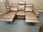 Fonte 3 & 2 Seater Manual Reclining Sofa Set, Leatheraire Fabric Brown RRP £1599