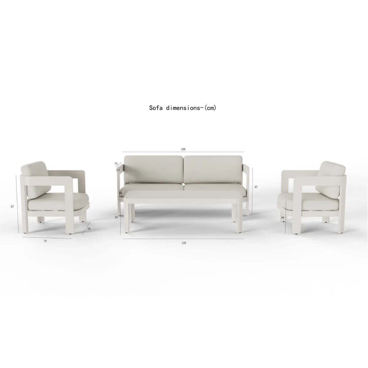 Sofia 4 Seater Garden Lounge Set – Luxury Outdoor Furniture UK