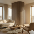 Flexii™ Flex Walnut Slatted Wall Panel | Flexible Wood Slats 240cm x 60cm (Set of 2)