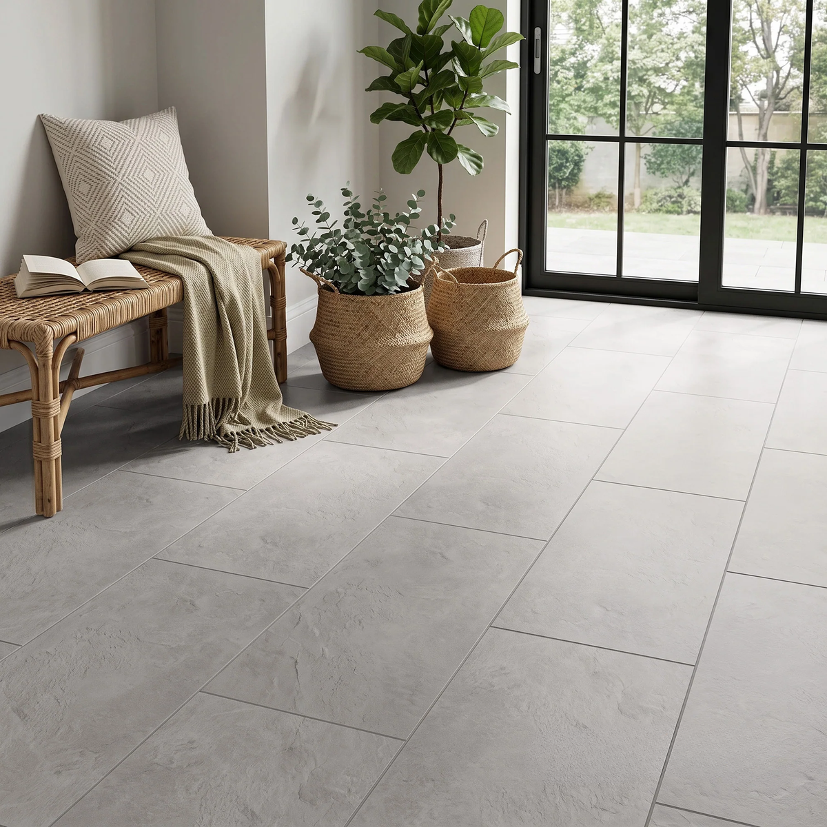 Fortis Floors™ Elementary Luxury LVT Stone Effect - Grigio Classic | 609mm x 304mm (3.7m² Pack)